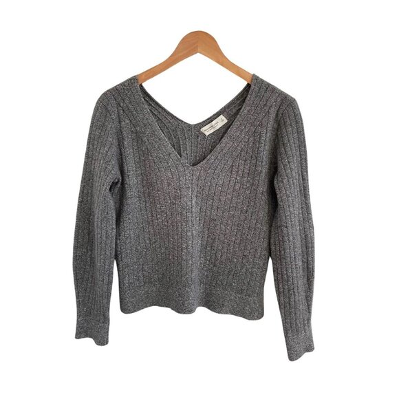 Abercrombie & Fitch Sweaters - Abercrombie & Fitch Heather Gray V-Neck Sweater